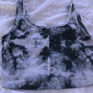 SHEIN Black and White Sleeveless Crop Tank Top